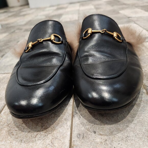 Gucci Black Princetown Slides, Authentic - Picture 3 of 9